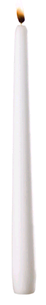 CANDELE LUNGHE CONICHE 25cm BIANCHE 50PZ X CF