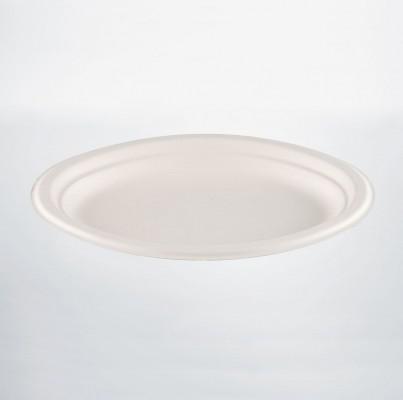 PIATTO OVALE ISAP ECOKAY D26cm POLPA DI CELLULOSA BIANCO 50PZ X 10CF X CT