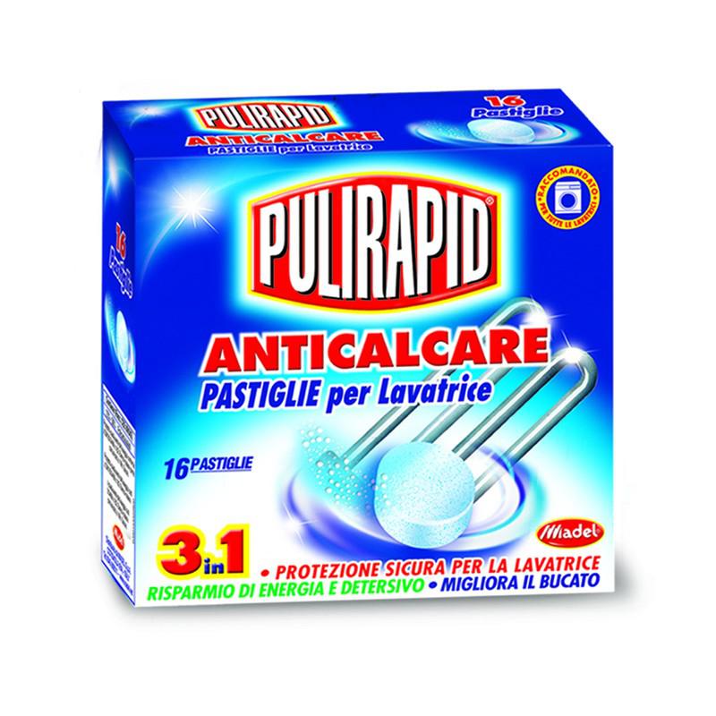 DET. LAVATRICE MADEL PULIRAPID ANTICALCARE PASTIGLIE 16CF X CT