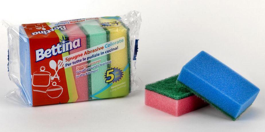 SPUGNA ABRASIVA BETTINA MULTICOLOR 5PZ X 14CF X CT