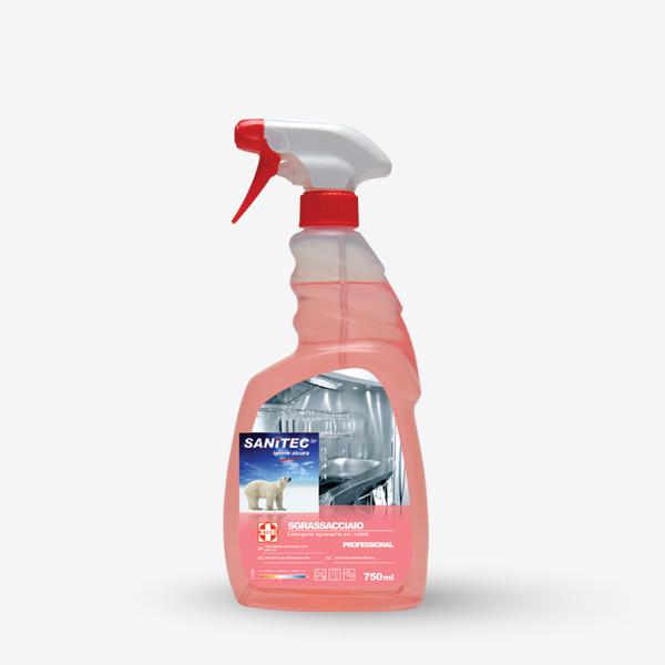 DET. SGRASSATORE METALLI SANITEC SGRASSACCIAIO 750ML 6PZ X CT