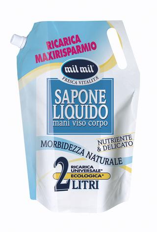 SAPONE LIQUIDO RICARICA MIL MIL BUSTA UNIVERSALE 2LT X 8PZ X CT