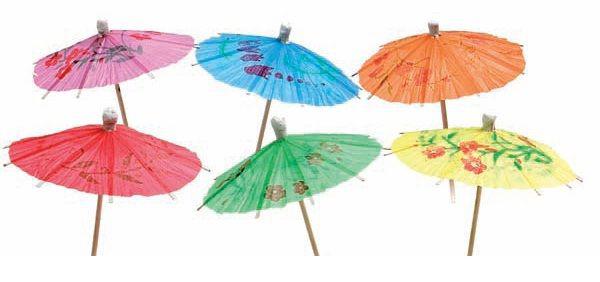 OMBRELLINO FLORIDA H 9,5 cm MULTICOLOR 144PZ X50PZ X CT