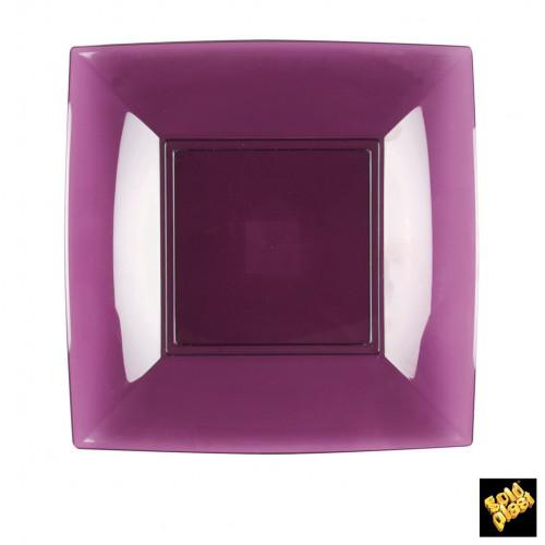 PIATTO PIANO GOLDPLAST NICE 230mm PS PRUGNA TRASPARENTE 6PZ X 10CF X CT