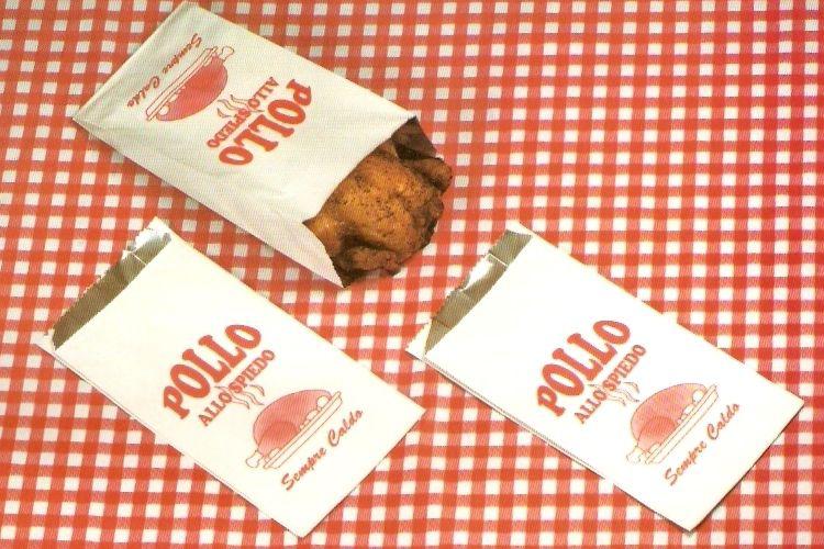 SACC. ROSTICCERIA STAMPA POLLO INTERNO ALLUMINIO 17X34 500PZ X CF