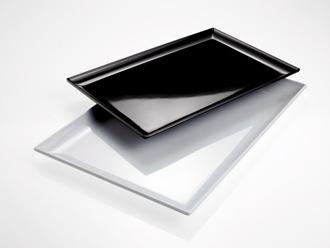 VASSOIO RETTANGOLARE LEONE TOPAZIO 35X24X2,3 MELAMINA BIANCO
