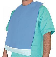 BAVAGLIO MEDICALE CON TASCA RAYS 37X70 AZZURRO 100PZ X 9CF X CT