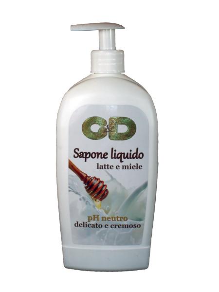SAPONE LIQUIDO MANI GRIFO G&amp;D LATTE E MIELE 750ML X 12PZ X CT