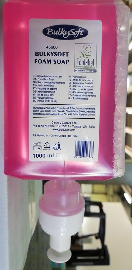 RICARICA SAPONE CARTUCCIA SCHIUMA BULKYSOFT  1000ML PER COD 01040