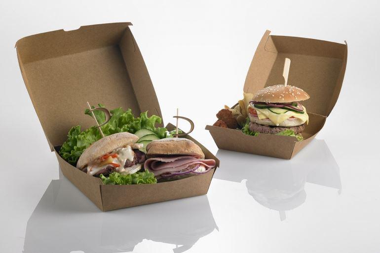 HAMBURGER BOX 12X12X7 KRAFT/PE AVANA 50PZ X CF