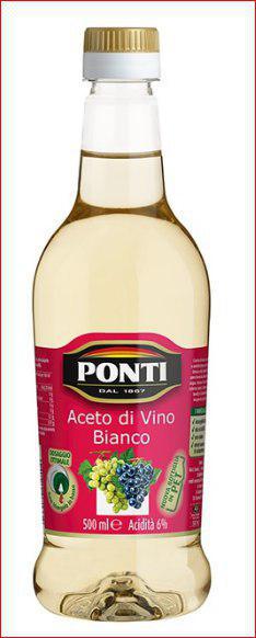 ACETO DI VINO BIANCO PONTI 500ML PET 12PZ X CT