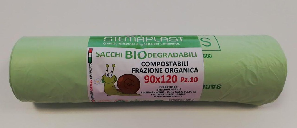 SACCO NU COMPOSTABILE 90X120 120LT 10PZ X 24CF X CT