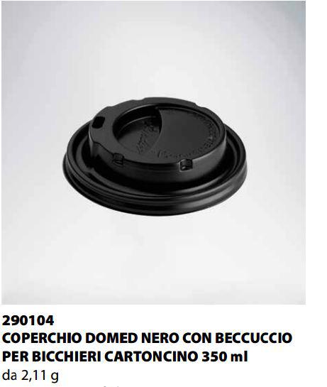 COPERCHIO PER BICCHIERE TERMICO ISAP PASSO E BEVO 250-350cc PS NERO 100PZ X 10CF