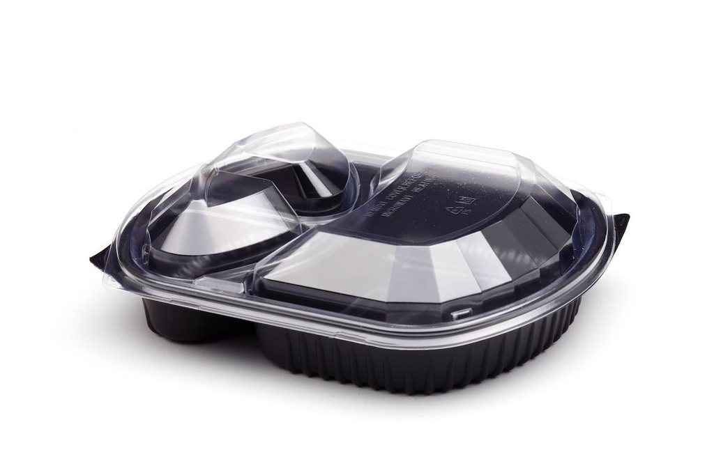 CONT. GASTRO GOURMET CATERBOX 3 SCOMPARTI PP NERO 50PZ X 8CF X CT