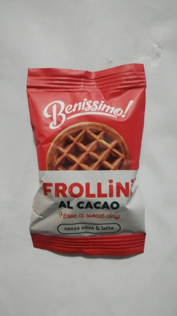 BISCOTTI MONOPORZIONE BENISSIMO FROLLINO CACAO 15GR 180PZ X CT