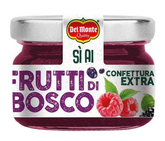 MONODOSE CONFETTURA FRUTTI DI BOSCO EXTRA IN VETRO DEL MONTE 28GR 48PZ X CT