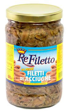 ACCIUGHE PEZZETTO IN OLIO DI SEMI RE FILETTO 1,8KG 6PZ X CT