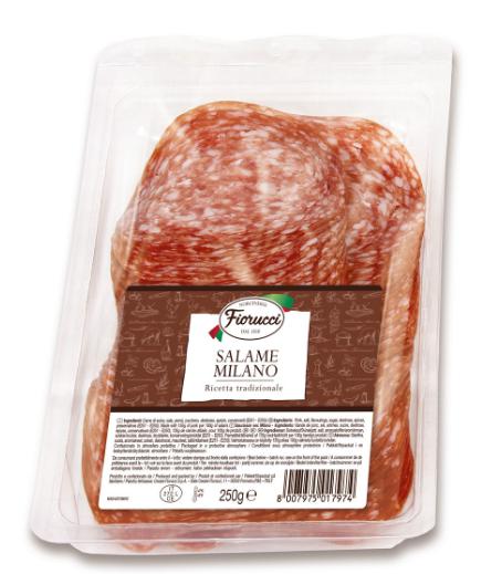 SALAME MILANO FIORUCCI VASCHETTA 250GR 6CF X CT