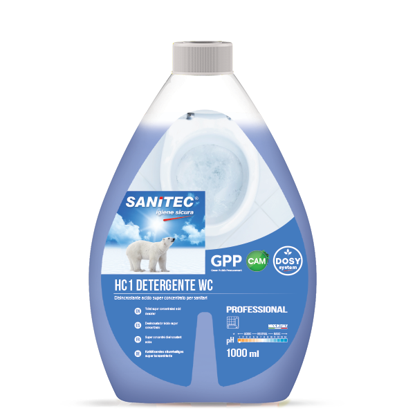 DET. WC DISINCROSTANTE SANITEC HC1 1LT X 6PZ X CT