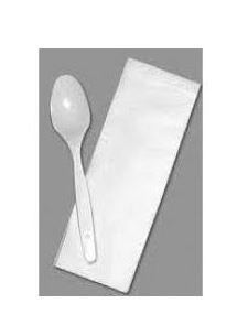 POSATE IMBUSTATE CUCCHIAIO + TOVAGLIOLO 1V GOLDPLAST NEXT PP BIANCHE 1000PZ X CT