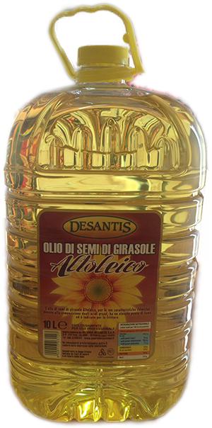 OLIO DI SEMI DI GIRASOLE ALTO OLEICO DESANTIS 10LT X 2FS X CT