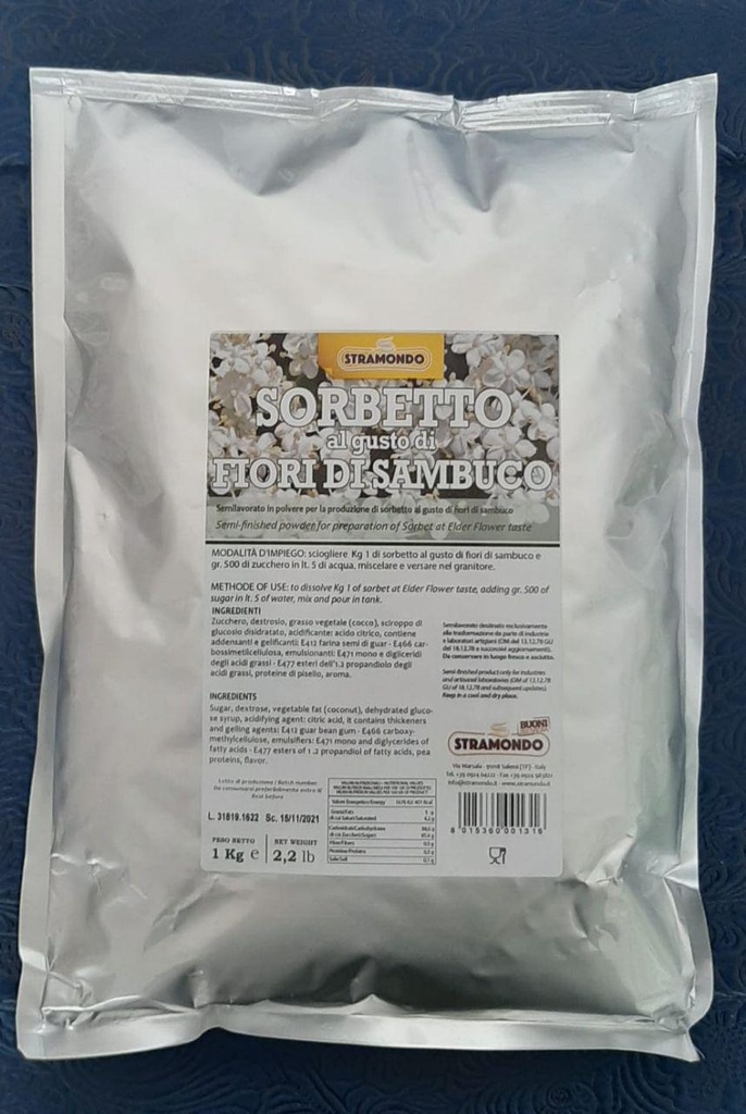 PREPARATO SORBETTO AI FIORI DI SAMBUCO STRAMONDO 1000GR X 20CF X CT