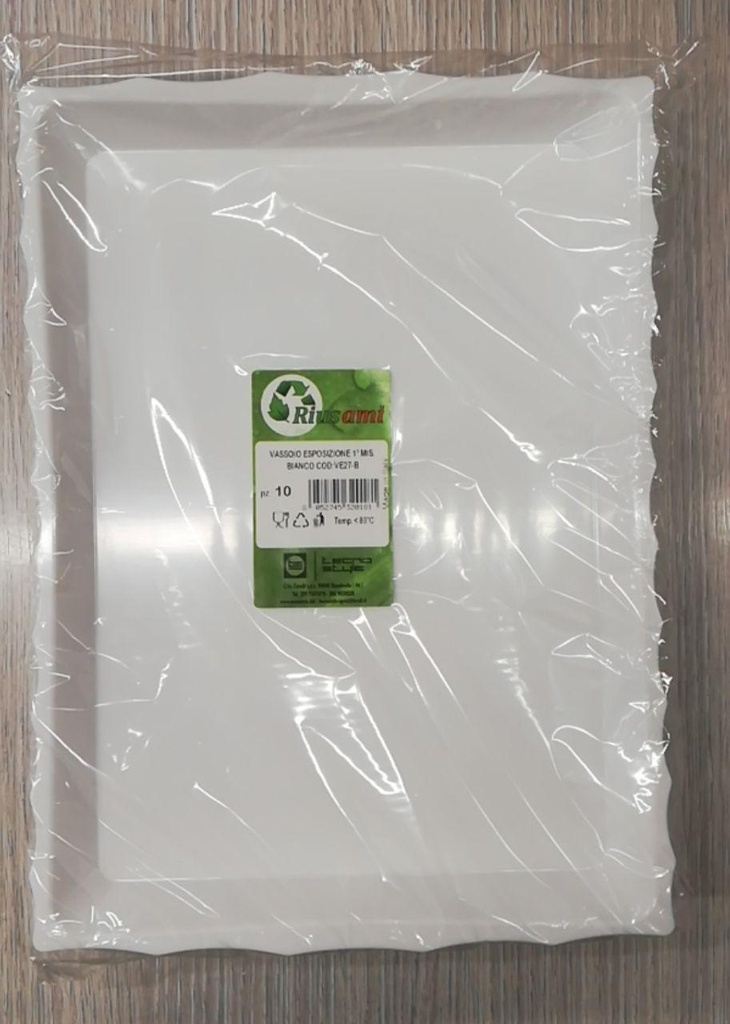 VASSOIO ESPOSIZIONE 1^ TECNOSTYLE 27,5X20 PS BIANCO 10PZ X 8CF X CT