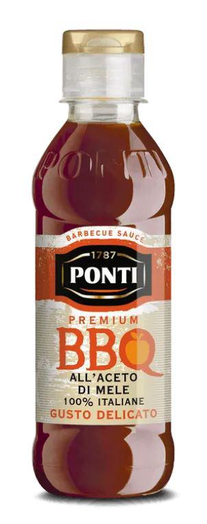 SALSA BARBECUE PONTI ALL'ACETO DI MELE GUSTO DELICATO 250GR 6PZ X CT