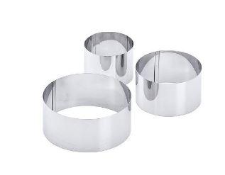 SET 3 COPPAPASTA ROTONDI LEONE cm 6,8,10.5 x 4,5h. IN ACCIAIO INOX