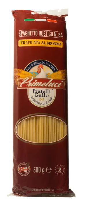 PASTA DI SEMOLA PRIMELUCI SPAGHETTO RUSTICO TRAFILATA AL BRONZO N°84 1KG X 12CF