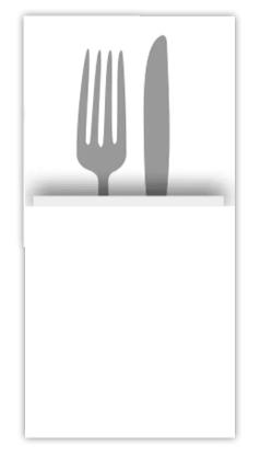 TOVAGLIOLO PORTAPOSATE FATO POCKET BIANCO AIRLAID 40PZ X 12CF X CT
