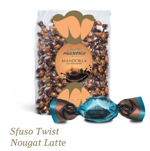 PRALINE DI CIOCCOLATO AL LATTE MAXTRIS BUSTA TWIST NOUGAT 1KG X 4CF X CT
