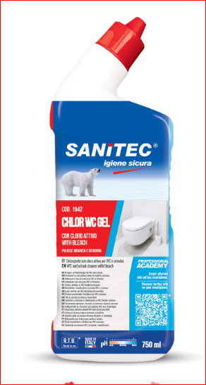 DET. WC DISINCROSTANTE SANITEC WC CLORO GEL 750ML 12PZ X CT