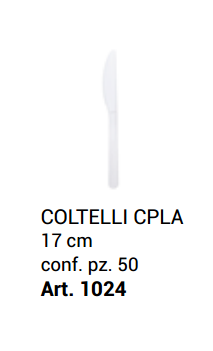 POSATE COLTELLO IN PLA CM17 50PZXCF 20CFXCT