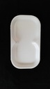 VASSOIO POLISTIROLO COOPBOX 2 HAMBURGER CX86 223x125x18 BIANCO 1000PZ X 6ST X BL