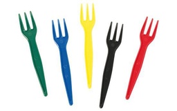 [100157] POSATE FORCHETTINA 3P CROWN CHEF MULTICOLOR 1000PZ X 10CF X CT