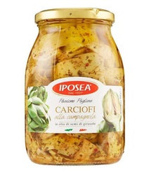 [10079] CARCIOFI TAGLIATI IN OLIO ALLA CAMPAGNOLA IPOSEA 1,062ML VAP 6PZ X CT