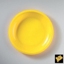 [2750-82] PIATTO PIANO GOLDPLAST ROUND D220mm PP GIALLO LIMONE 50PZ X 12CF X CT