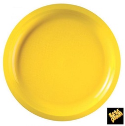 [2756-82] PIATTO PIANO GRANDE GOLDPLAST ROUND D290mm PP GIALLO LIMONE 25PZ X 12CF X CT