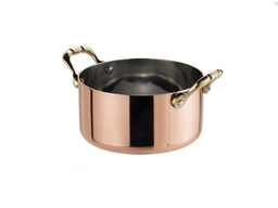 [P2003] MINI COOKER CASSERUOLA LEONE 12X6 IN ACCIAIO COLOR RAME