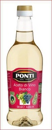 [7134] ACETO DI VINO BIANCO PONTI 500ML PET 12PZ X CT