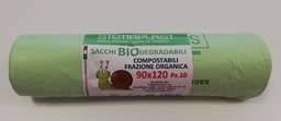 [5UN090120025] SACCO NU COMPOSTABILE 90X120 120LT 10PZ X 24CF X CT