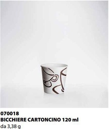 [070018] BICCHIERE CARTONCINO ISAP PASSO E BEVO MILANO 120cc 55PZ X 28CF X CT