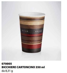 [070005] BICCHIERE CARTONCINO ISAP PASSO E BEVO VERONA 350cc 50PZ X 20CF X CT