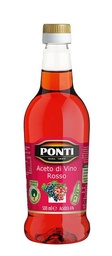 [7136] ACETO DI VINO ROSSO PONTI 500ML IN PET 12PZ X CT