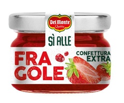 [SO40520] MONODOSE CONFETTURA FRAGOLA EXTRA IN VETRO DEL MONTE 28GR 48PZ X CT