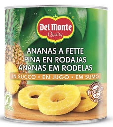 [SO40300] FRUTTA SCIROPPATA ANANAS A FETTE DEL MONTE 3KG X 6PZ X CT