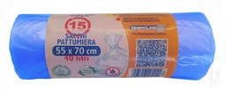 [SP05DA/C] SACCO NU DIFFERENZIATA 55X70 MDPE AZZURRO TRASPARENTE 15PZ X 36CF X CT