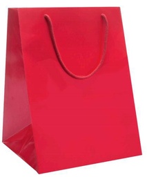 [SHP531R] SHOPPERS PORTA PANETTONE CON CORDINI  24,5+24,5X33.5 ROSSA 10PZ X CF