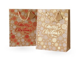 [SHP771MIX] SHOPPERS NATALIZIE CON CORDINO CARTA KRAFT 11+6,5X14 MIX STAMPE LUCID.12PZ X 8C